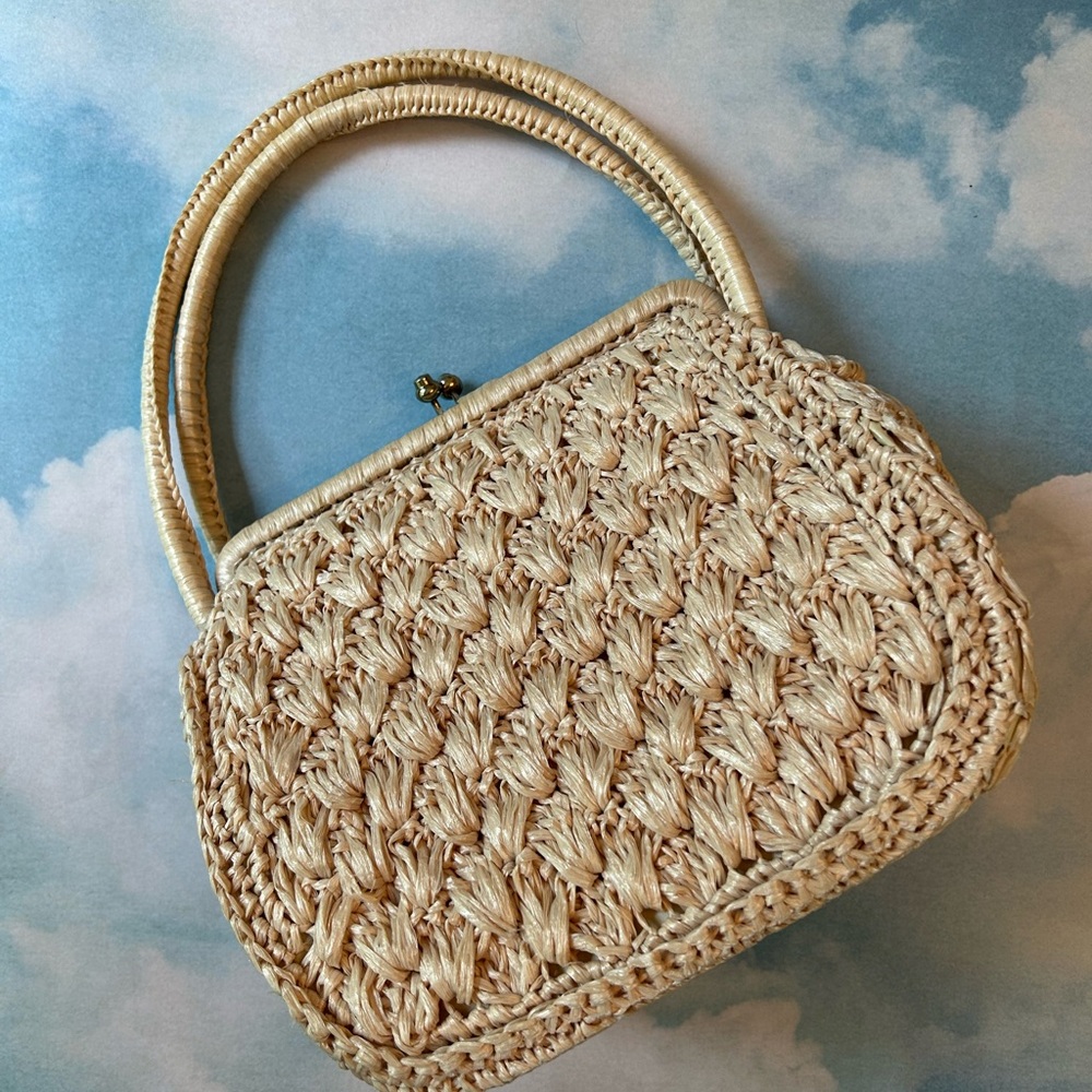 Vintage Japanese Rafia Shoulder Bag